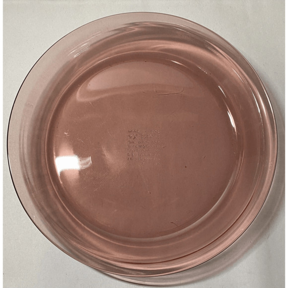 Vintage Pyrex Cranberry Purple Glass #209 Pie Plate Dish 9.75” (II) - Picture 4 of 8